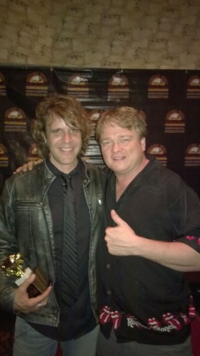 Jeff Miers pictured left with award in hand