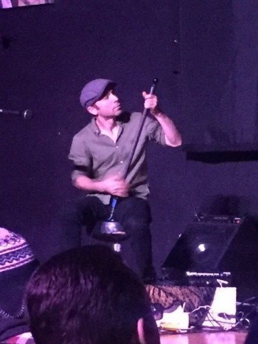 John Ferrara of Consider The Source playing the Slapstick.