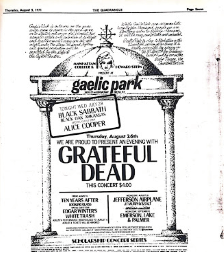 grateful Dead Gaelic Park