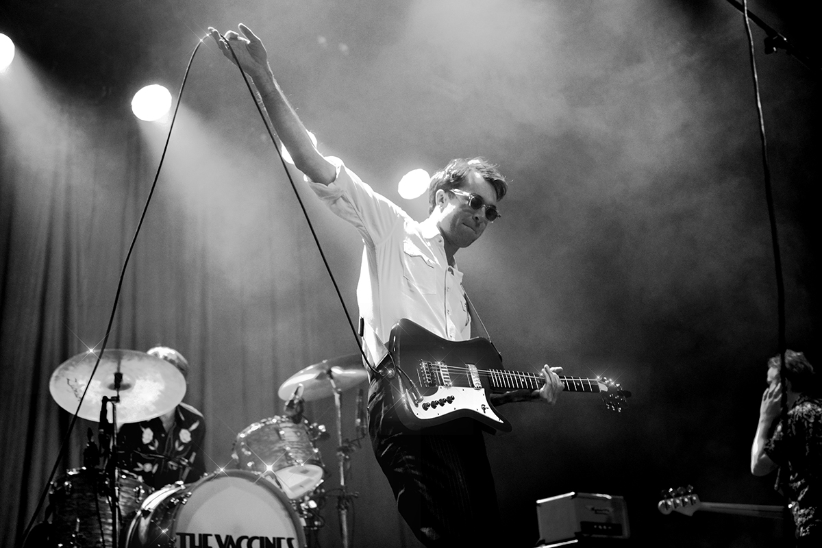 Justin Young from The Vaccines, performing at Brooklyn Steel, NYC