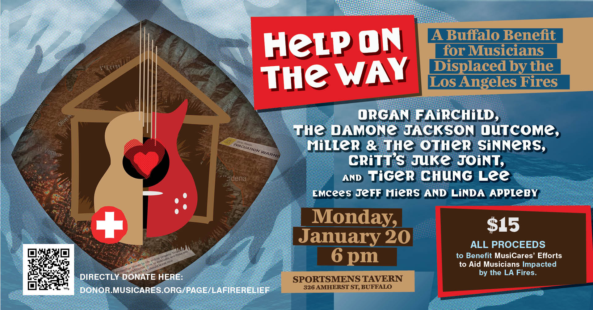 Buffalo Benefit Announced at Sportsmens Tavern to Support Musicians Displaced by LA Fires