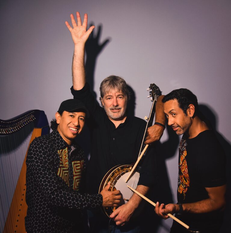 A photo of The Fleckstones with their instruments. Photo by Shervin Lainez.